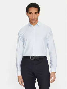 Рубашка облегающего кроя K10K114302 Calvin Klein, голубой