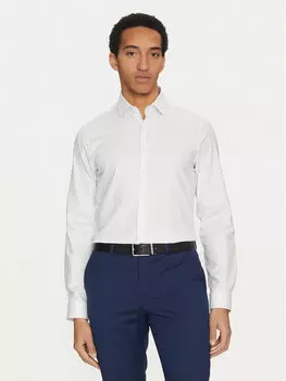 Рубашка облегающего кроя K10K114307 Calvin Klein, белый