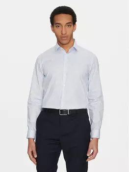 Рубашка облегающего кроя K10K114314 Calvin Klein, голубой