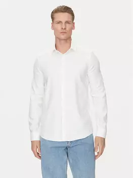 Рубашка облегающего кроя K10K114316 Calvin Klein, белый