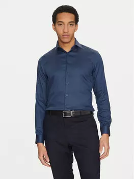 Рубашка облегающего кроя K10K114316 Calvin Klein, синий