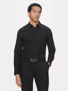 Рубашка облегающего кроя LV04LB145G Calvin Klein, черный