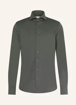 Рубашка облегающего кроя Profuomo, зеленый
