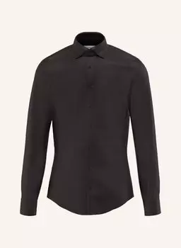 Рубашка облегающего кроя Seidensticker, черный