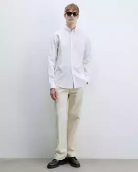 Рубашка облегающего кроя Sfera, белый