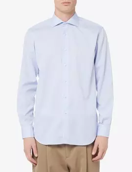 Рубашка обычная, без утюга Sartoria Italiana, светло-синий