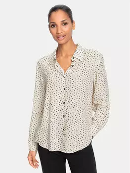 Рубашка обычного кроя 12001951 Olsen, бежевый