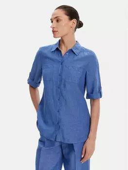 Рубашка обычного кроя 12002121 Olsen, синий