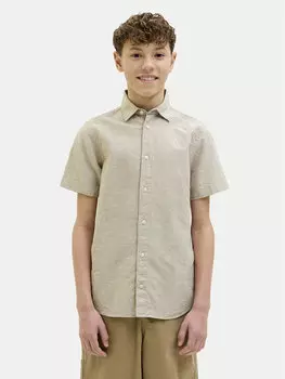 Рубашка обычного кроя Breeze 12268986 Jack&Jones Junior, бежевый