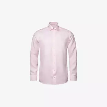 Рубашка обычного кроя Business Signature из хлопкового твила со скошенными манжетами Eton, розовый