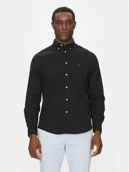 Рубашка обычного кроя Core Flex MW0MW39988 Tommy Hilfiger, черный