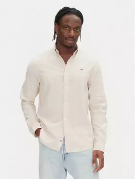 Рубашка обычного кроя DM0DM20875 Tommy Jeans, бежевый