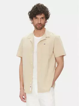 Рубашка обычного кроя DM0DM20895 Tommy Jeans, бежевый
