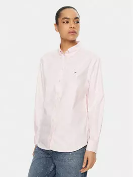 Рубашка обычного кроя DW0DW19890 Tommy Jeans, розовый