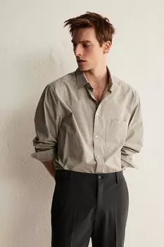 Рубашка обычного кроя H&M, зеленый