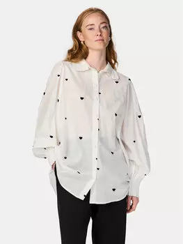 Рубашка обычного кроя Heart 26027777 Yas, белый