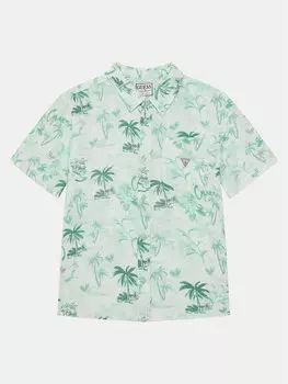 Рубашка обычного кроя L5GH03 WFBT0 Guess, зеленый