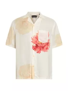 Рубашка обычного кроя на пуговицах AllSaints FLEUR, белый