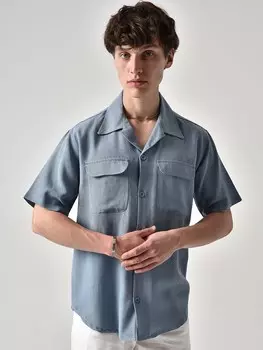 Рубашка обычного кроя на пуговицах Antioch, синий