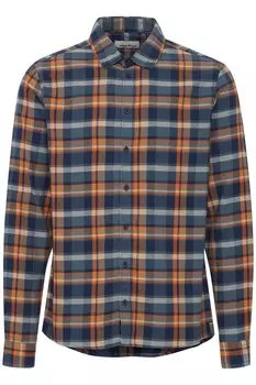 Рубашка обычного кроя на пуговицах BLEND, цвет Blue/Orange