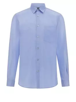 Рубашка обычного кроя на пуговицах Boggi Milano, цвет Dusty blue/Light blue