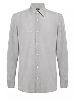 Рубашка обычного кроя на пуговицах Boggi Milano, светло-серый