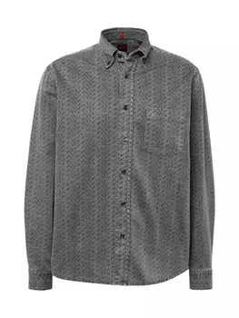 Рубашка обычного кроя на пуговицах BOSS Lambey, цвет Anthracite/Dark grey