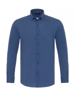 Рубашка обычного кроя на пуговицах By Diess Collection, темно-синий