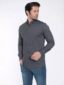 Рубашка обычного кроя на пуговицах By Diess Collection, морской синий