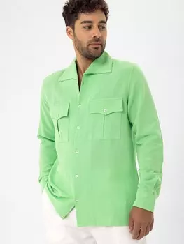 Рубашка обычного кроя на пуговицах Dandalo, зеленый
