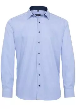 Рубашка обычного кроя на пуговицах ETERNA, синий