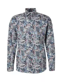 Рубашка обычного кроя на пуговицах ETON, темно-синий/светло-синий