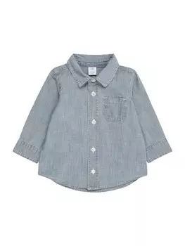 Рубашка обычного кроя на пуговицах GAP, синий деним