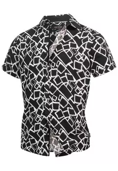 Рубашка обычного кроя на пуговицах INDICODE JEANS Podrick, черный