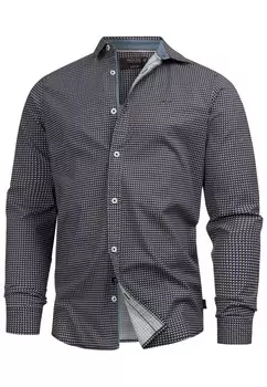 Рубашка обычного кроя на пуговицах INDICODE JEANS, синий