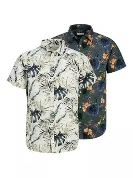 Рубашка обычного кроя на пуговицах JACK & JONES JJHAWAII, цвет Dark grey/White