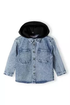 Рубашка обычного кроя на пуговицах MINOTI, синий деним