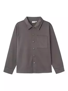 Рубашка обычного кроя на пуговицах NAME IT, серо-коричневый