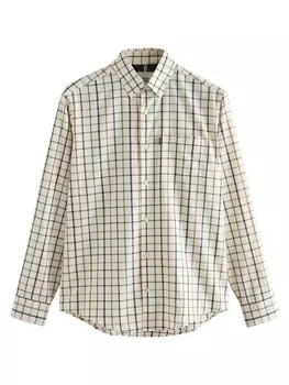 Рубашка обычного кроя на пуговицах Next, экрю