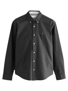 Рубашка обычного кроя на пуговицах Next, антрацит