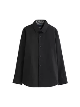 Рубашка обычного кроя на пуговицах Next, черный