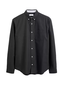 Рубашка обычного кроя на пуговицах Next, черный