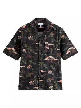 Рубашка обычного кроя на пуговицах Next, черный