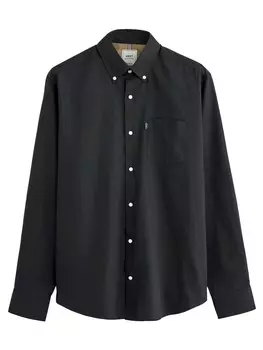 Рубашка обычного кроя на пуговицах Next, черный