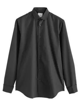 Рубашка обычного кроя на пуговицах Next, черный