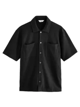 Рубашка обычного кроя на пуговицах Next, черный