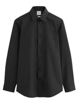 Рубашка обычного кроя на пуговицах Next, черный
