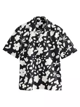 Рубашка обычного кроя на пуговицах Next, черный