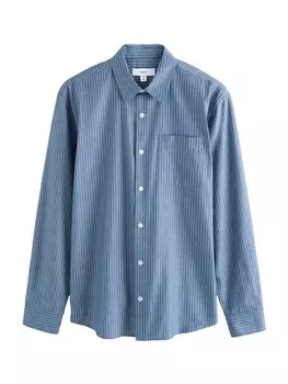 Рубашка обычного кроя на пуговицах Next, цвет Blue denim/Light blue