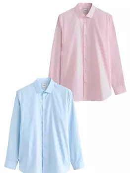 Рубашка обычного кроя на пуговицах Next, цвет Light blue/Rose